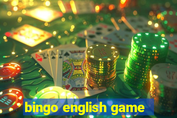 bingo english game