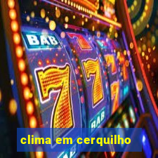 clima em cerquilho