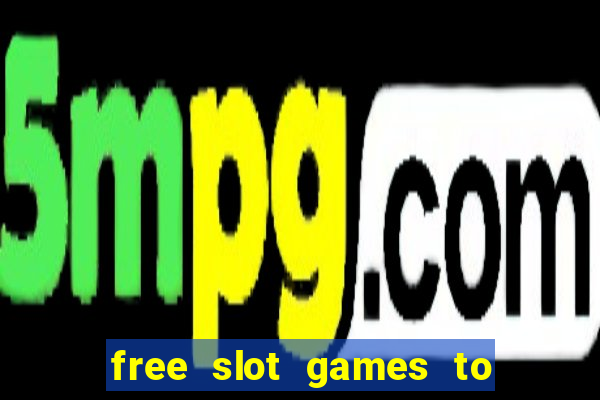 free slot games to win real money