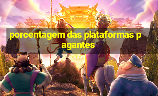 porcentagem das plataformas pagantes