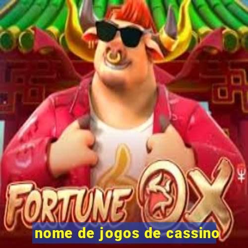 nome de jogos de cassino