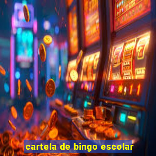 cartela de bingo escolar