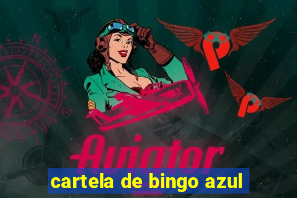 cartela de bingo azul