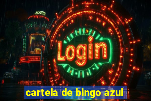 cartela de bingo azul