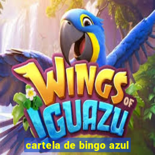 cartela de bingo azul