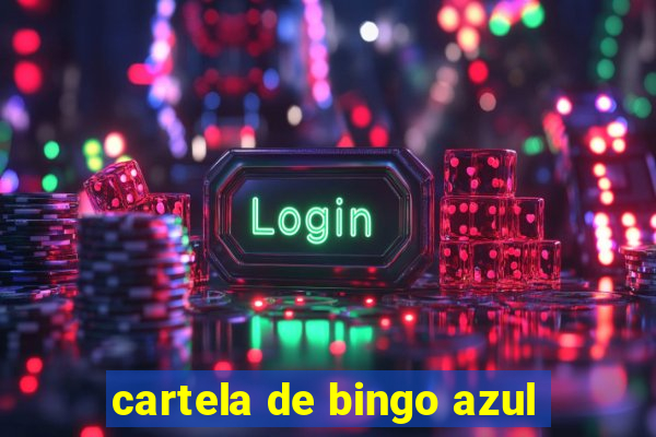 cartela de bingo azul