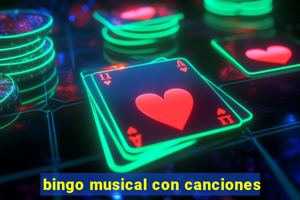 bingo musical con canciones