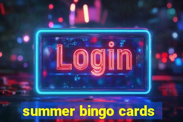 summer bingo cards