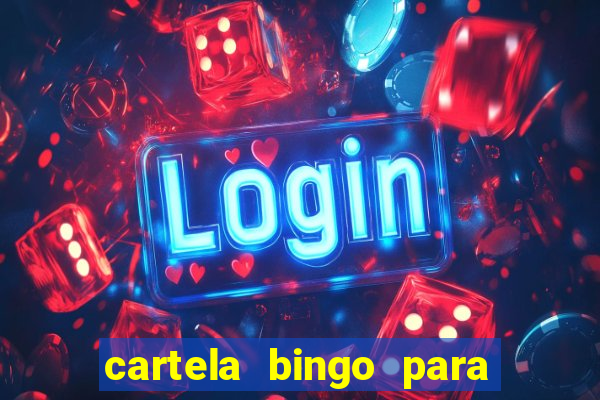 cartela bingo para cha de cozinha imprimir gratis