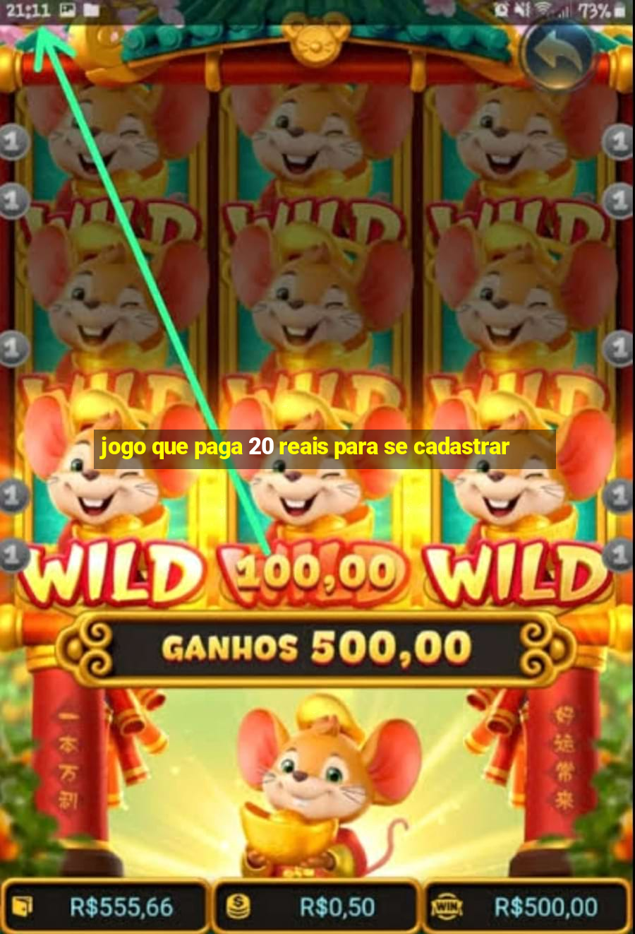 jogo que paga 20 reais para se cadastrar