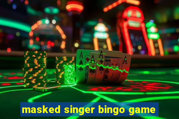 masked singer bingo game