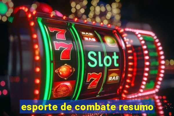 esporte de combate resumo