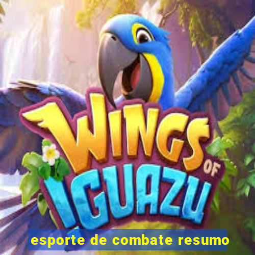 esporte de combate resumo