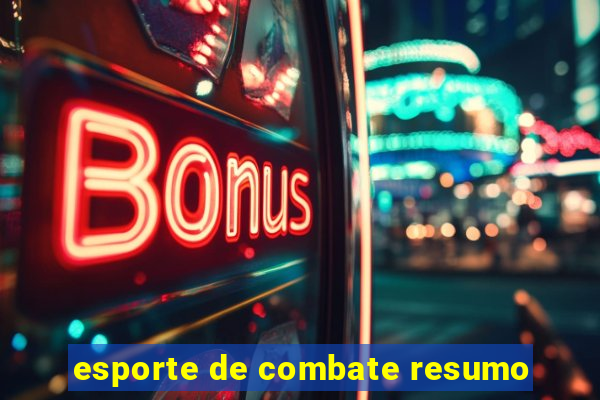 esporte de combate resumo