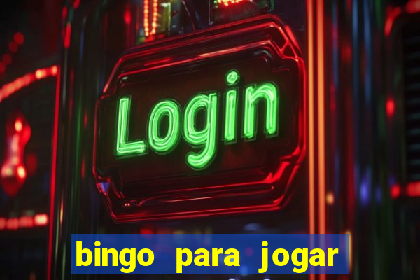 bingo para jogar com os amigos