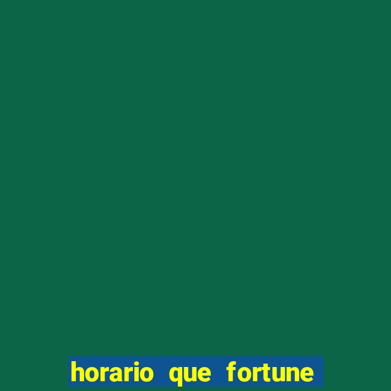 horario que fortune tiger paga