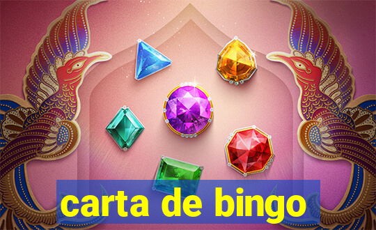 carta de bingo