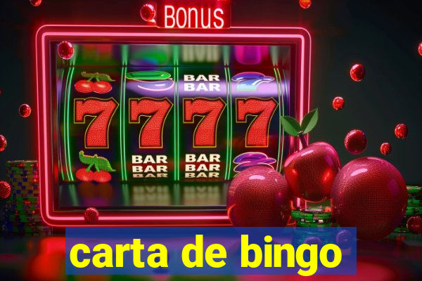 carta de bingo