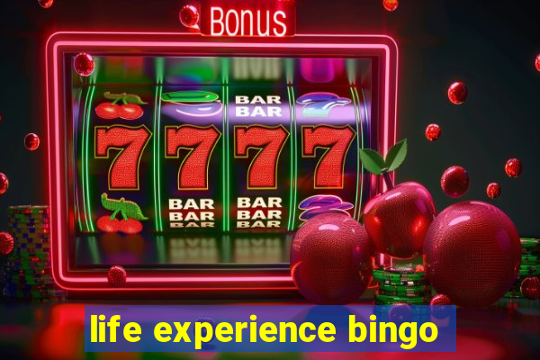 life experience bingo