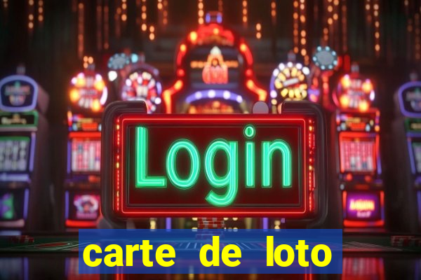 carte de loto bingo a imprimer gratuit