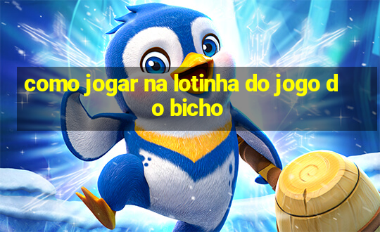 como jogar na lotinha do jogo do bicho