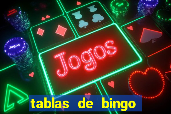 tablas de bingo para imprimir en excel