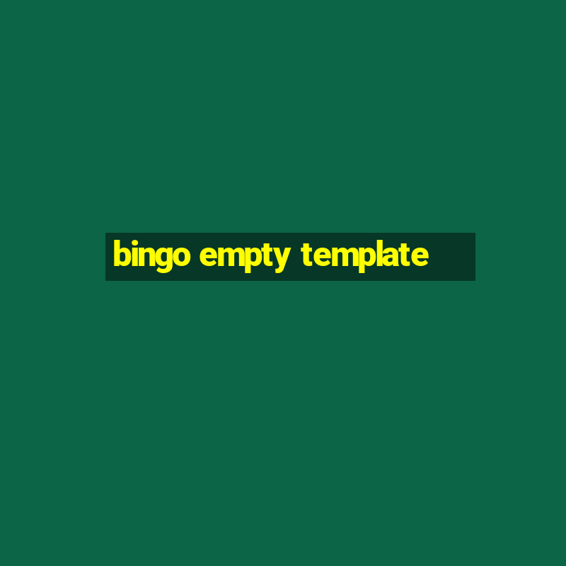 bingo empty template