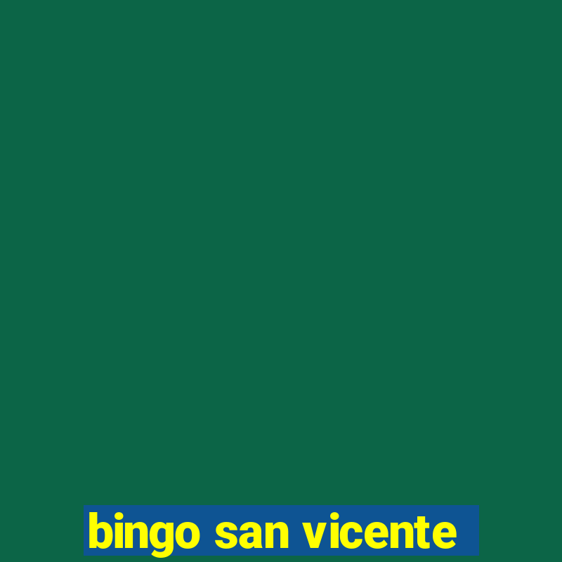 bingo san vicente