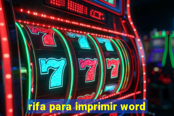 rifa para imprimir word