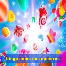 bingo nome dos numeros