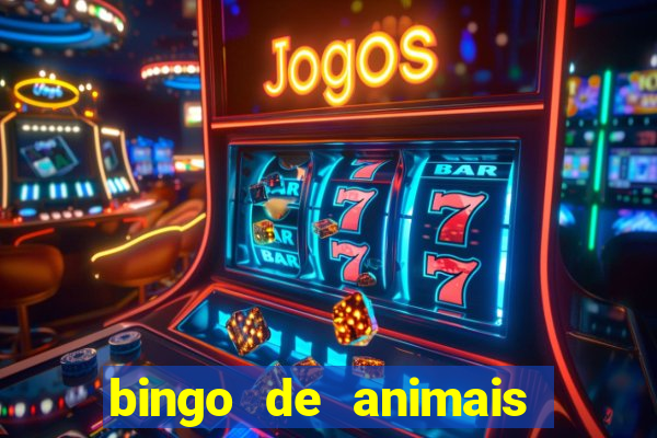 bingo de animais para imprimir e colorir