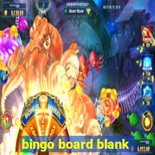 bingo board blank