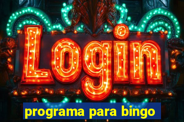 programa para bingo