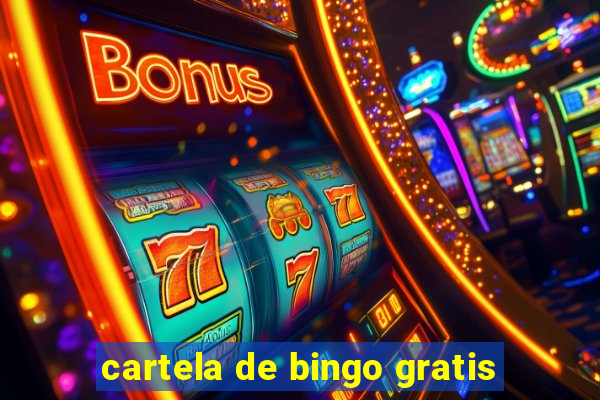 cartela de bingo gratis