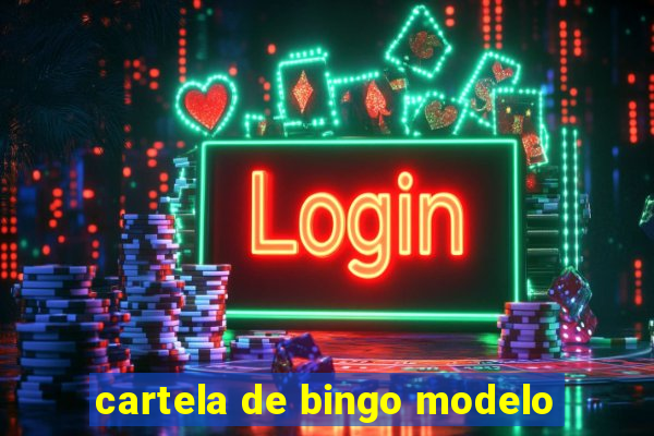 cartela de bingo modelo