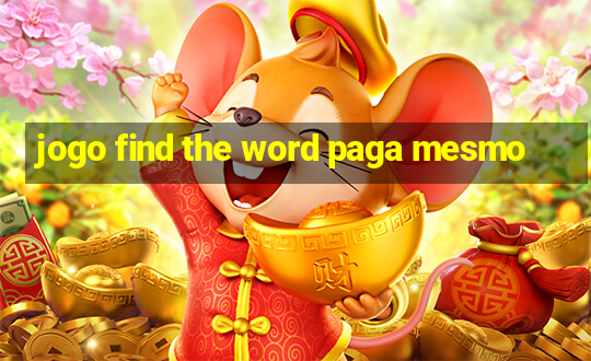 jogo find the word paga mesmo