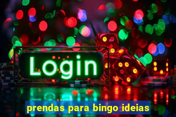 prendas para bingo ideias