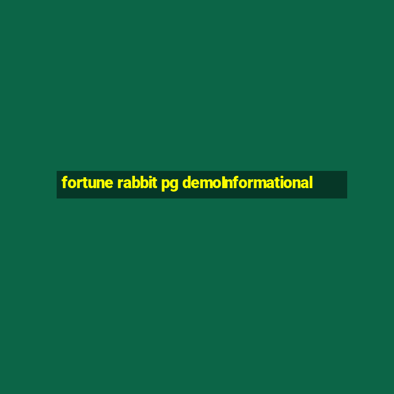 fortune rabbit pg demoInformational