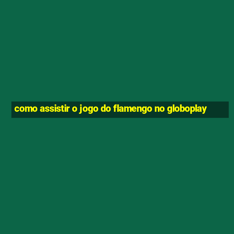 como assistir o jogo do flamengo no globoplay