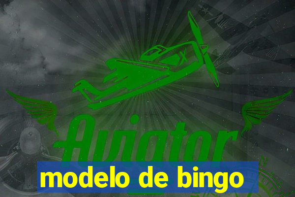 modelo de bingo