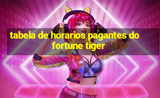 tabela de horarios pagantes do fortune tiger