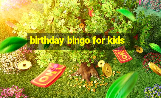 birthday bingo for kids