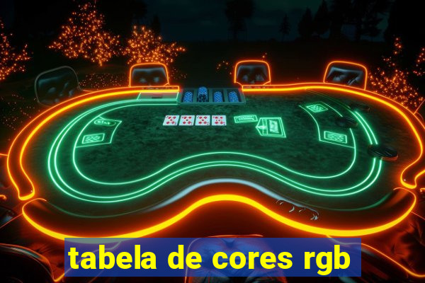 tabela de cores rgb