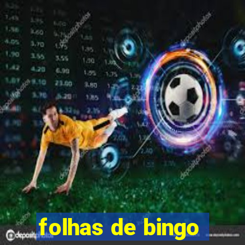 folhas de bingo