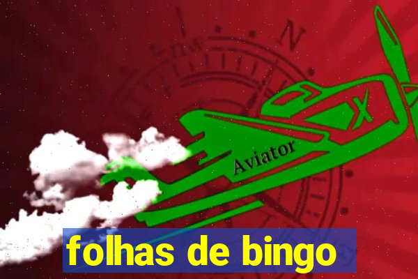 folhas de bingo