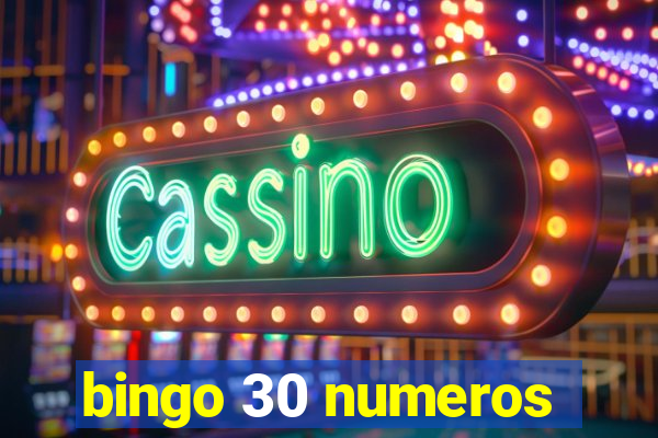 bingo 30 numeros