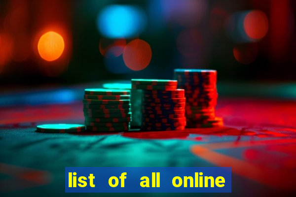 list of all online bingo sites