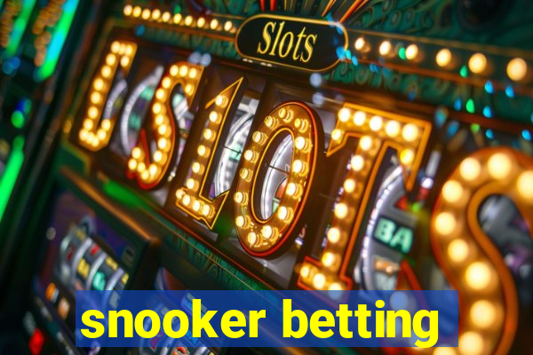 snooker betting