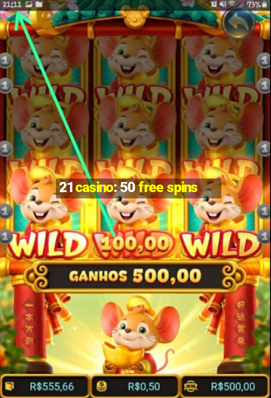 21 casino: 50 free spins