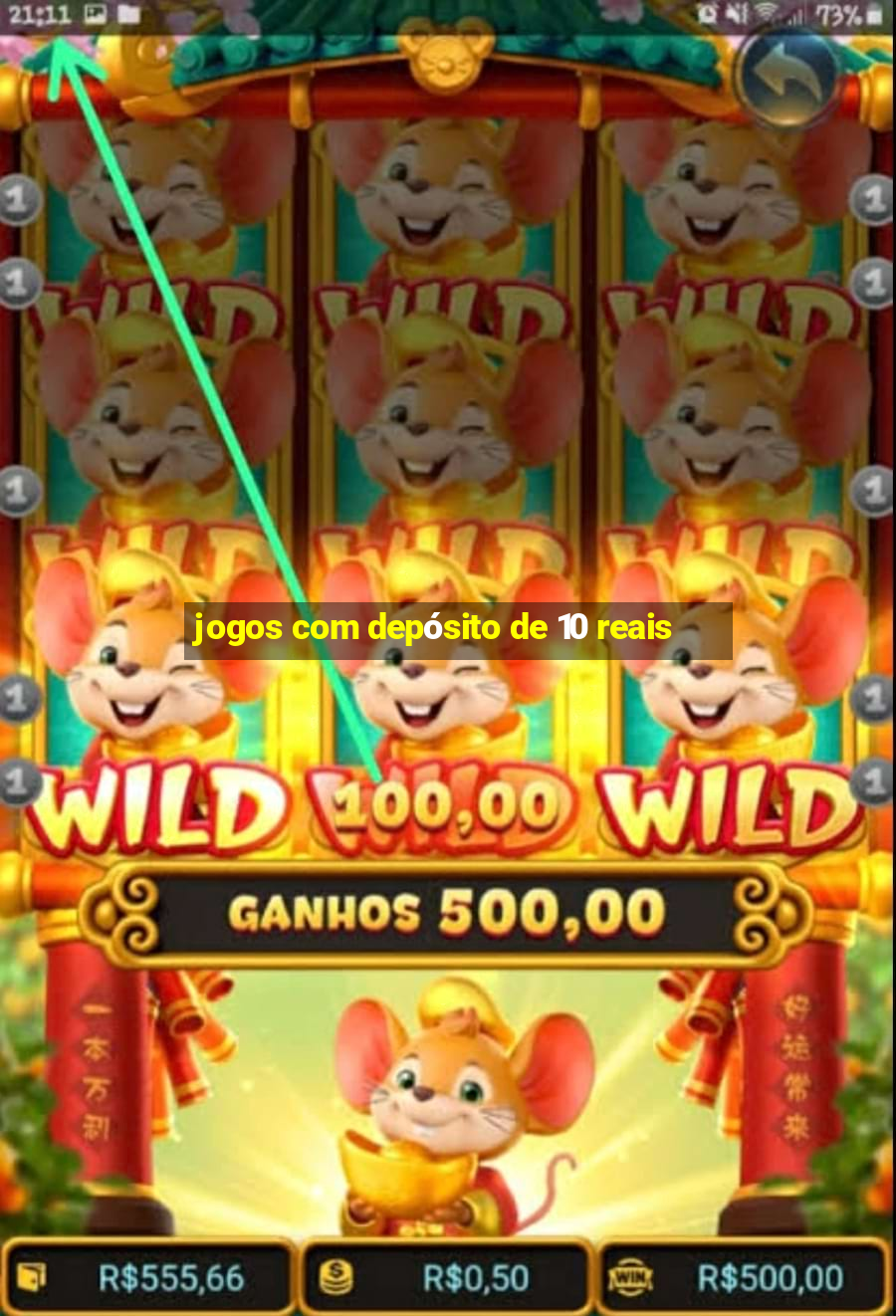 jogos com depósito de 10 reais